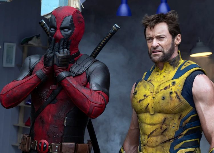 Ryan Reynolds e Hugh Jackman em 'Deadpool & Wolverine'. © 20th Century Studios